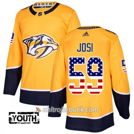 Barn Ishockey Nashville Predators Tröja Roman Josi 59 Adidas 2017-2018 Guld USA Flag Fashion Authentic Barn Ishockey Nashville Predators Tröja Roman Josi 59 Adidas 2017-2018 Guld USA Flag Fashion Authentic